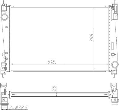 NRF 550005 - Radiator, racire motor aaoparts.ro