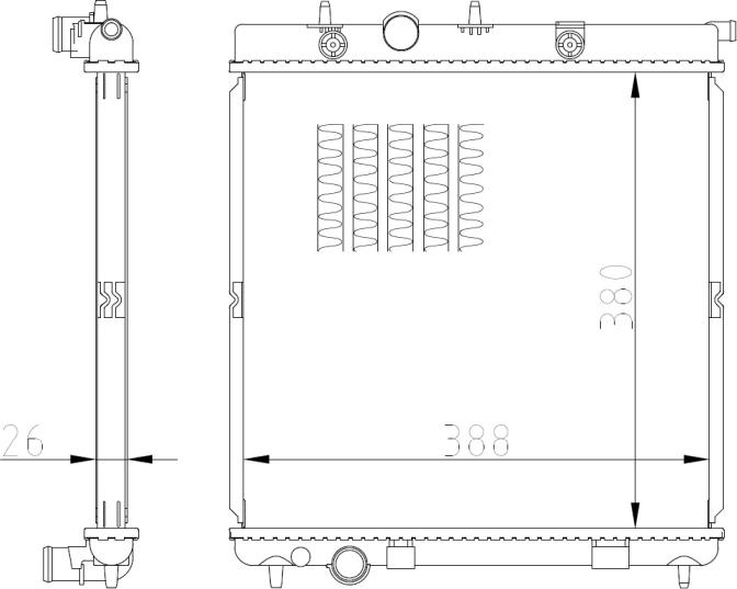 NRF 550016 - Radiator, racire motor aaoparts.ro