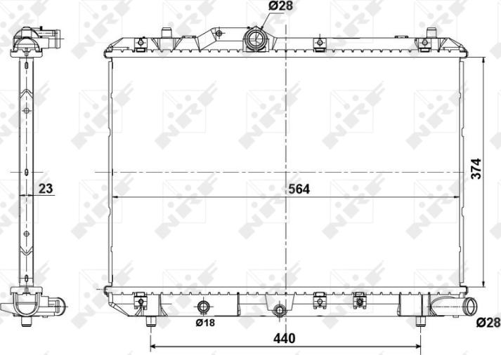 NRF 56101 - Radiator, racire motor aaoparts.ro