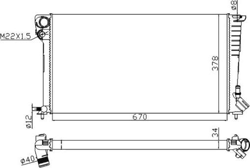 NRF 509510A - Radiator, racire motor aaoparts.ro