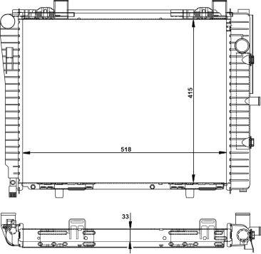 NRF 50593 - Radiator, racire motor aaoparts.ro