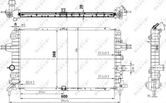 NRF 50143 - Radiator, racire motor aaoparts.ro