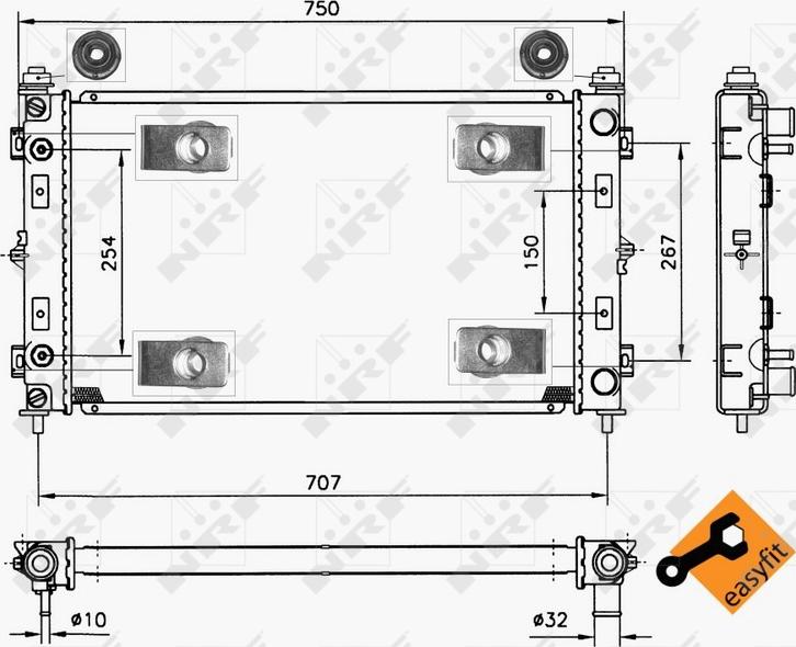 NRF 50232 - Radiator, racire motor aaoparts.ro