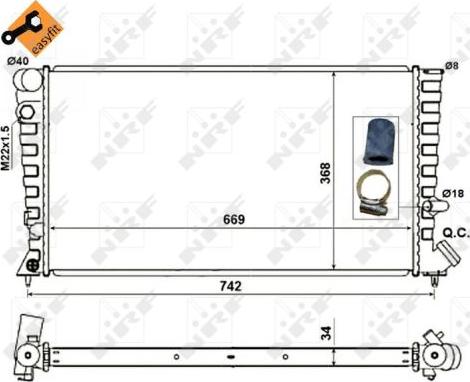 NRF 519510 - Radiator, racire motor aaoparts.ro