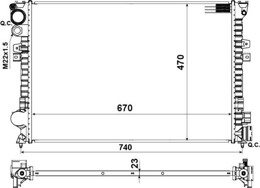 NRF 58958 - Radiator, racire motor aaoparts.ro