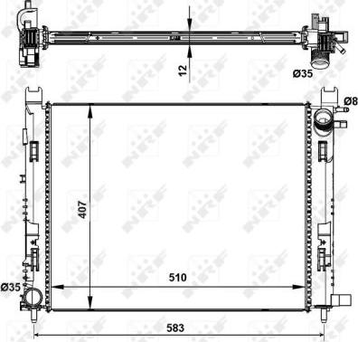 NRF 58444 - Radiator, racire motor aaoparts.ro