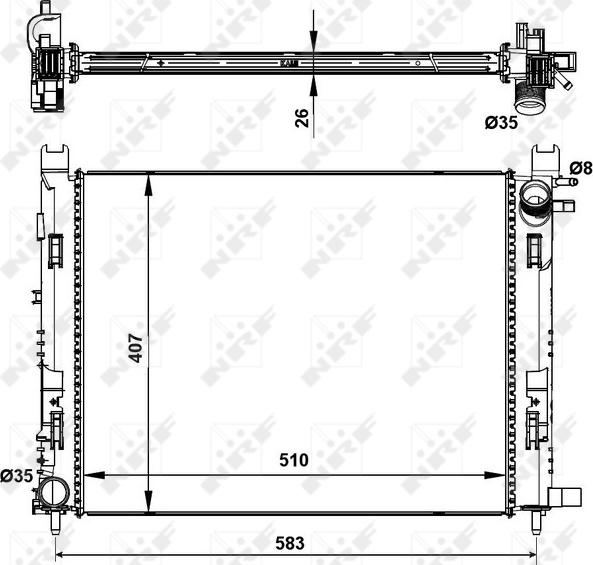 NRF 58443 - Radiator, racire motor aaoparts.ro