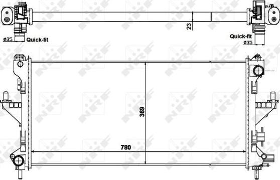 NRF 58424 - Radiator, racire motor aaoparts.ro