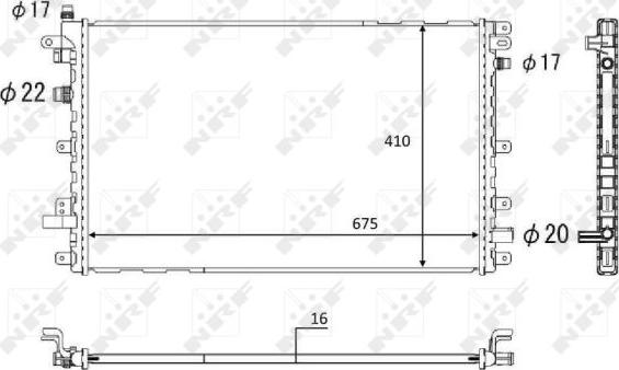 NRF 58569 - Radiator, baterie de antrenare aaoparts.ro