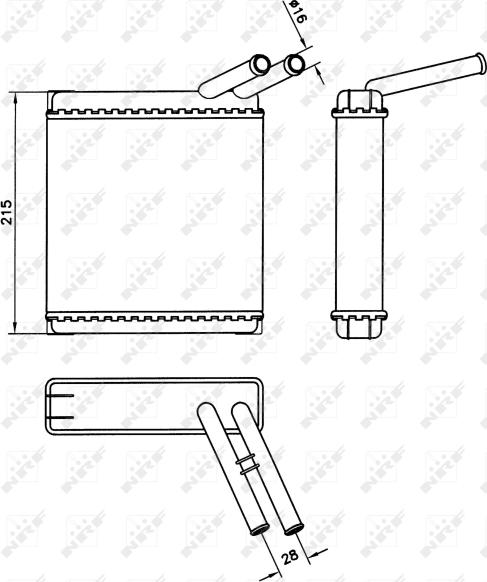 NRF 58581 - Schimbator caldura, incalzire habitaclu aaoparts.ro
