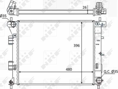 NRF 58522 - Radiator, racire motor aaoparts.ro