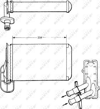 NRF 58622 - Schimbator caldura, incalzire habitaclu aaoparts.ro