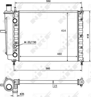 NRF 58016 - Radiator, racire motor aaoparts.ro