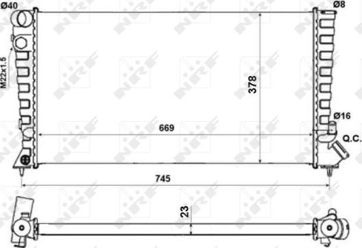 NRF 58189A - Radiator, racire motor aaoparts.ro