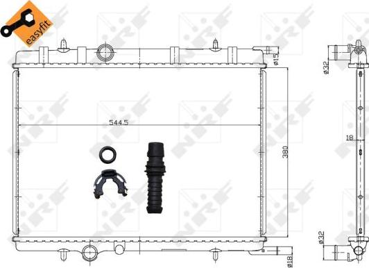 NRF 58304 - Radiator, racire motor aaoparts.ro