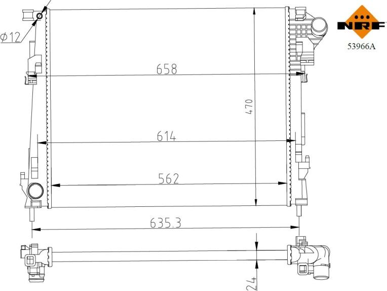 NRF 53966A - Radiator, racire motor aaoparts.ro