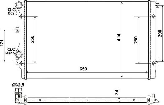 NRF 53406A - Radiator, racire motor aaoparts.ro