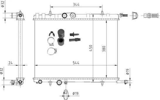 NRF 53424A - Radiator, racire motor aaoparts.ro