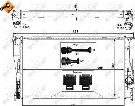 NRF 53472 - Radiator, racire motor aaoparts.ro