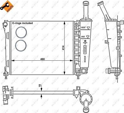 NRF 53526 - Radiator, racire motor aaoparts.ro