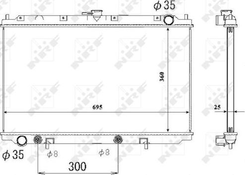 NRF 53695 - Radiator, racire motor aaoparts.ro