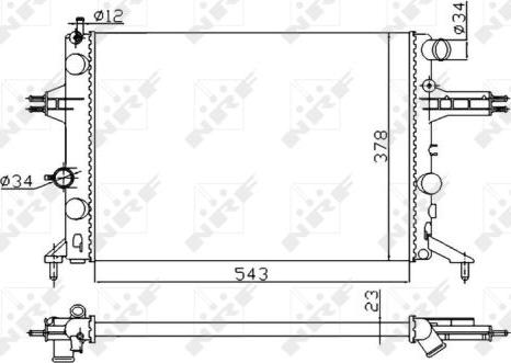 NRF 53628A - Radiator, racire motor aaoparts.ro