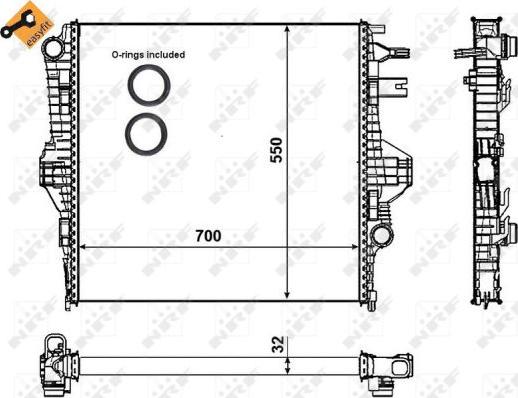 NRF 53005 - Radiator, racire motor aaoparts.ro