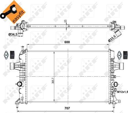 NRF 53000 - Radiator, racire motor aaoparts.ro