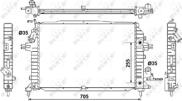 NRF 53082 - Radiator, racire motor aaoparts.ro