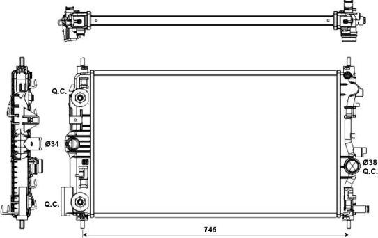 NRF 53143 - Radiator, racire motor aaoparts.ro