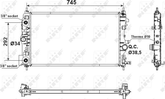 NRF 53159 - Radiator, racire motor aaoparts.ro