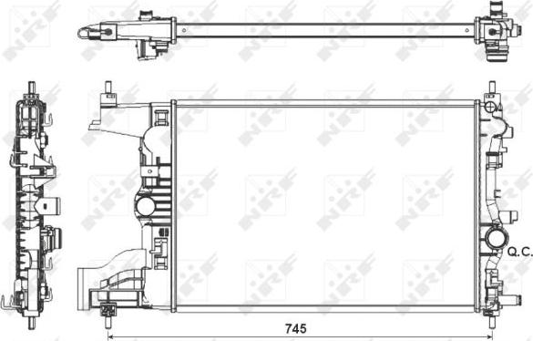 NRF 53155 - Radiator, racire motor aaoparts.ro