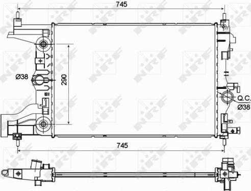 NRF 53122 - Radiator, racire motor aaoparts.ro