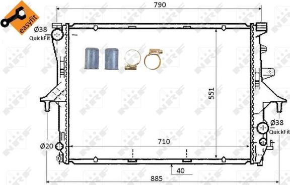 NRF 53864 - Radiator, racire motor aaoparts.ro