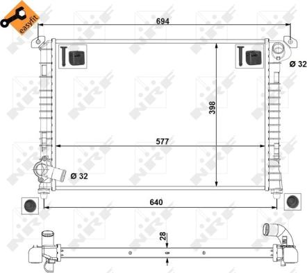 NRF 53807 - Radiator, racire motor aaoparts.ro