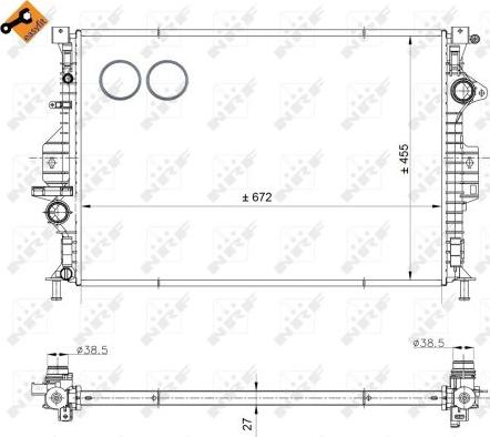 NRF 53811 - Radiator, racire motor aaoparts.ro