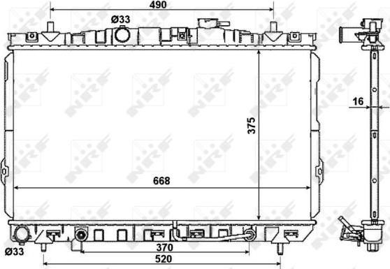 NRF  53356 - Radiator, racire motor aaoparts.ro