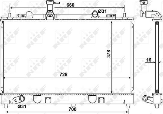 NRF 53383 - Radiator, racire motor aaoparts.ro