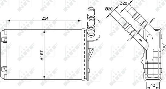 NRF 53382 - Schimbator caldura, incalzire habitaclu aaoparts.ro