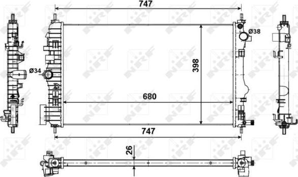 NRF 53774 - Radiator, racire motor aaoparts.ro