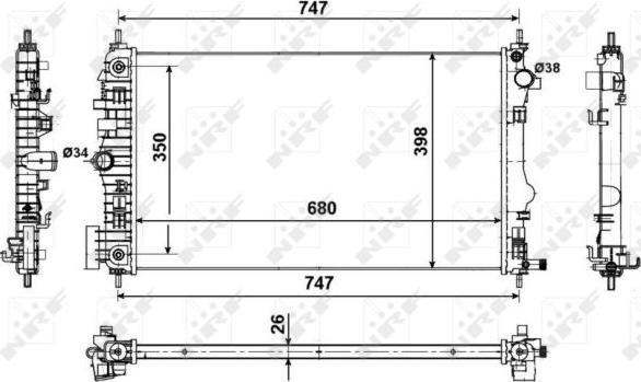 NRF 53775 - Radiator, racire motor aaoparts.ro