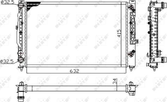 NRF 529504A - Radiator, racire motor aaoparts.ro