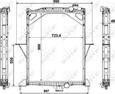 NRF 529701 - Radiator, racire motor aaoparts.ro