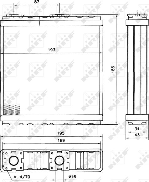 NRF 52098 - Schimbator caldura, incalzire habitaclu aaoparts.ro