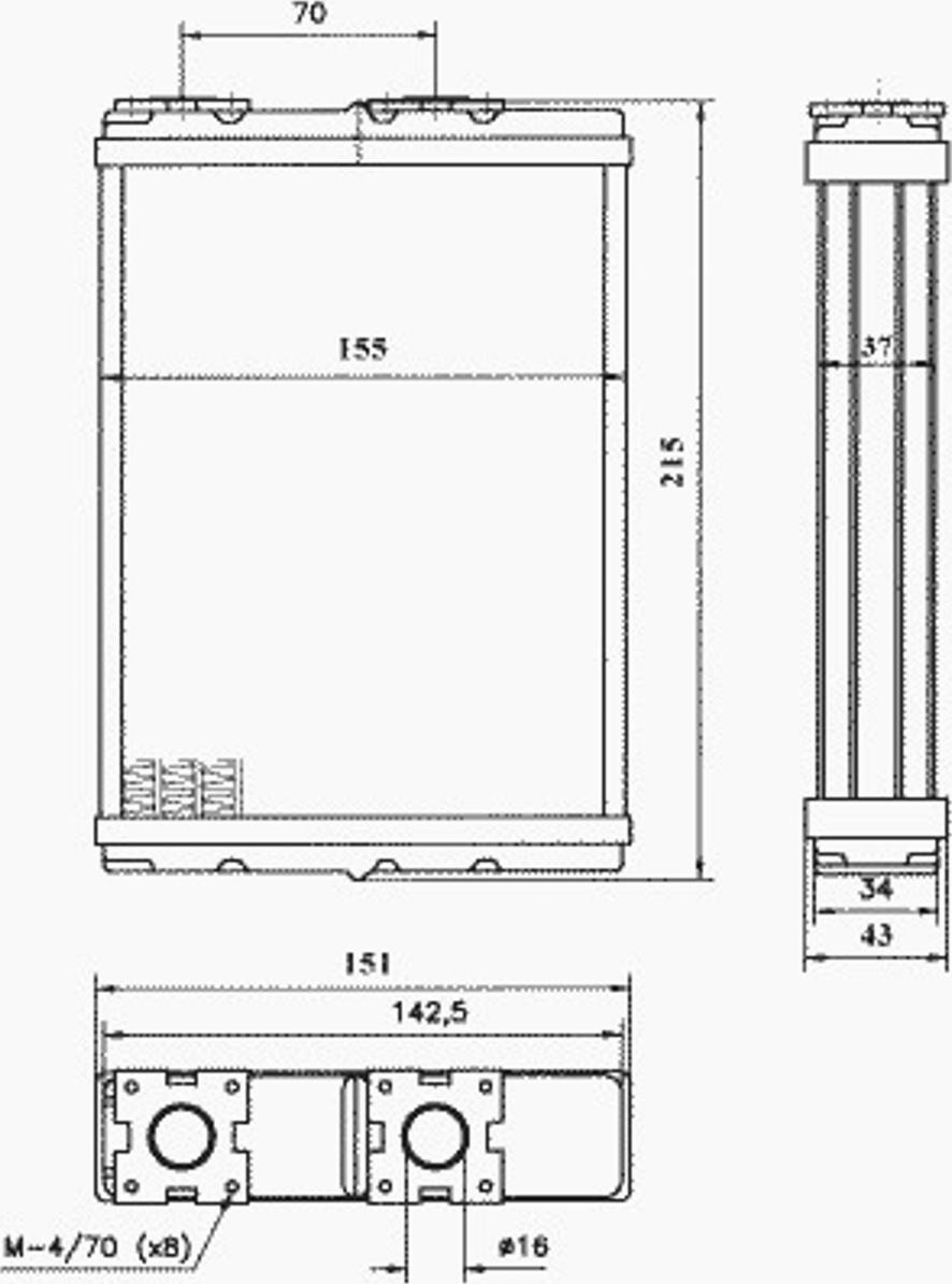 NRF 52102 - Schimbator caldura, incalzire habitaclu aaoparts.ro