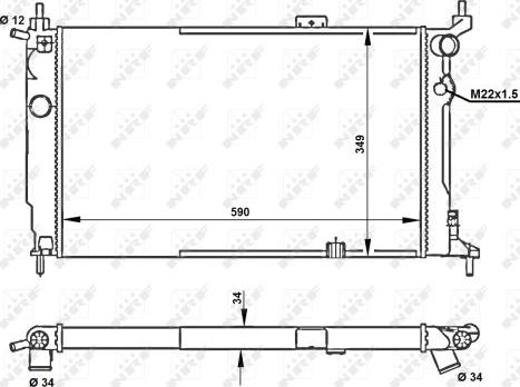 NRF 52204 - Radiator, racire motor aaoparts.ro