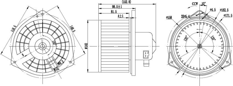 NRF 34487 - Ventilator, habitaclu aaoparts.ro