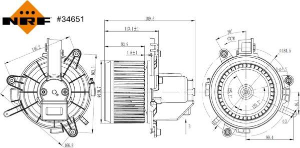 NRF 34651 - Ventilator, habitaclu aaoparts.ro