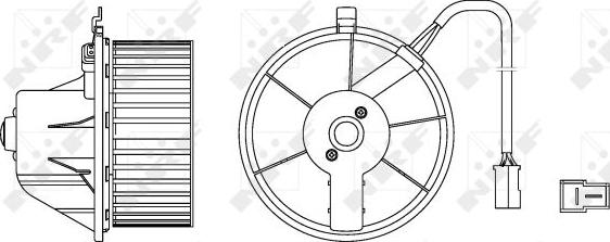 NRF 34152 - Ventilator, habitaclu aaoparts.ro