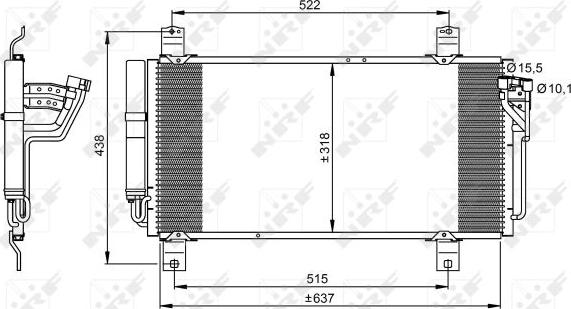 NRF 35949 - Condensator, climatizare aaoparts.ro